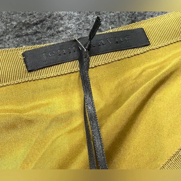 JENNI KAYNE 100% SILK PENCIL MINI SKIRT SEQUINS PARTY GOLD SPARKLY NWT 4 - Picture 3 of 6